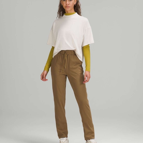 Lululemon Stretch High-Rise Pant Artifact Tan W5ESES 2 Excellent Condition #15